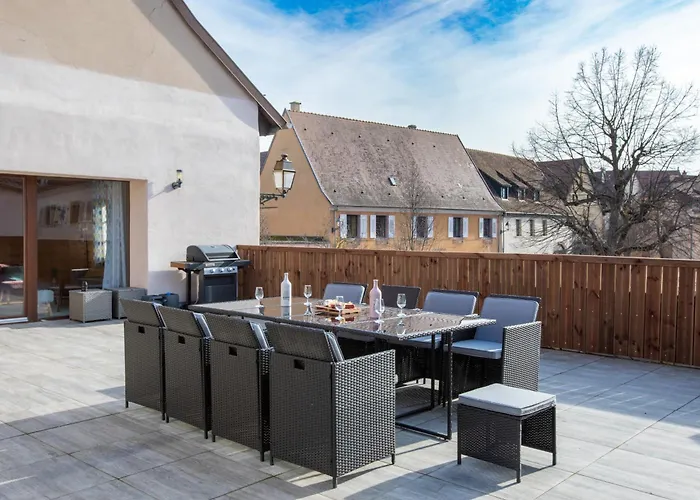 12 Personnes 4 Privatives 160 M2 Terrasse Apartmán Rouffach